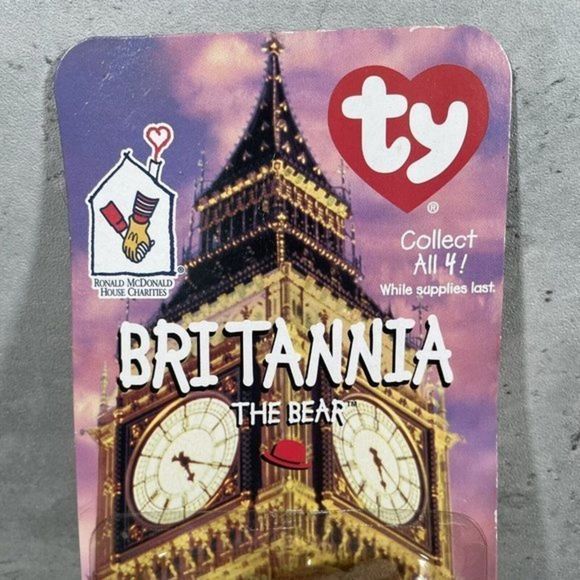 NEW Vtg Ty McDonalds Teenie Beanie 1999 Britannia The Bear RARE - Picture 3 of 5